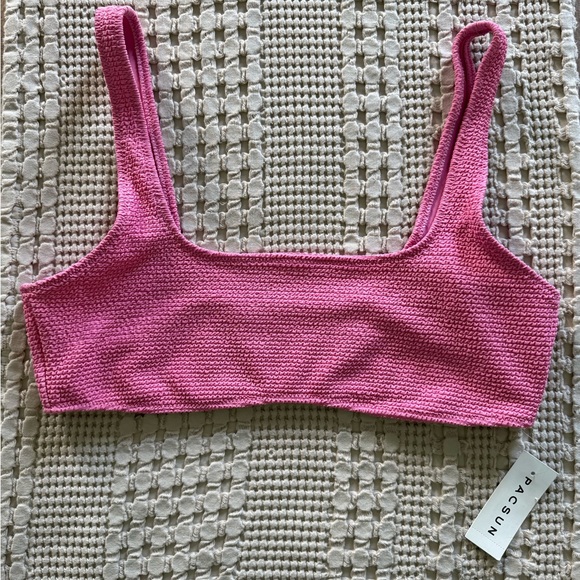 PacSun Other - NEW PacSun Pink Knit Bikini Top Size L